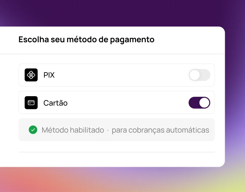 Aumente com pagamentos automáticos
