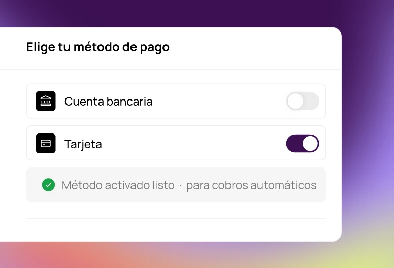 Automatiza pagos recurrentes
